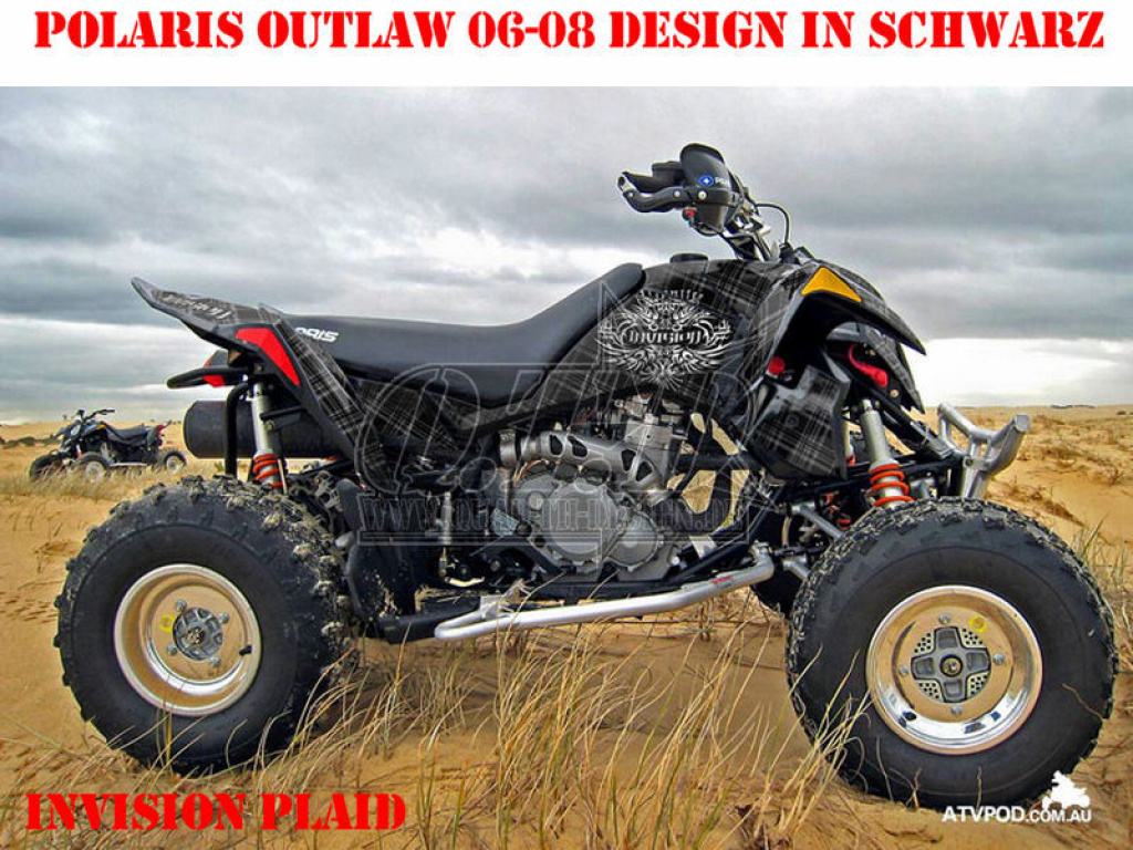 Invision Plaid Schwarz für Polaris Outlaw 450/500/525 2006-2008